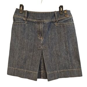 New York & Company Retro Dark Blue Denim Skirt Y2k Indie Grunge Sz 6